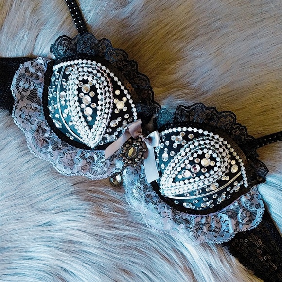 PINK Victoria's Secret Other - VS Festival Rave Costume Bra Top 32A Push Up